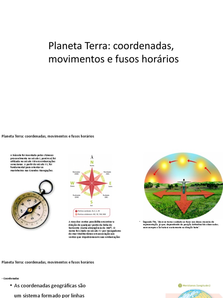 Fusos Horários e Coordenadas da Terra | PDF | Sistema de Posicionamento ...