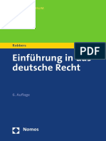 Gerhard Robbers - Einfuhrung in Das Deutsche Recht (Nomosstudium) (German Edition) (2016, Nomos Verlagsgesellschaft)