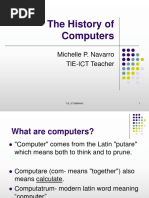 The History of Computers: Michelle P. Navarro Tle-Ict Teacher