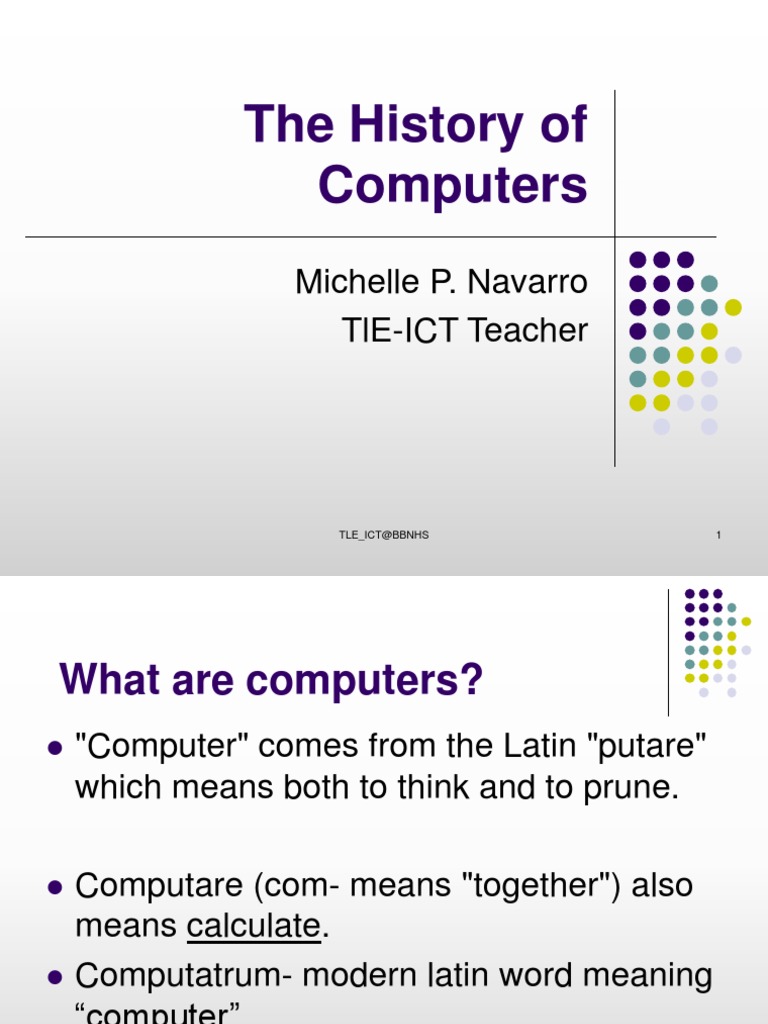 Computer History for Students | PDF | Computer Program | Programming