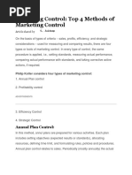 Marketing Control