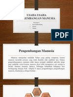 Usaha Usaha Pengembangan Manusia