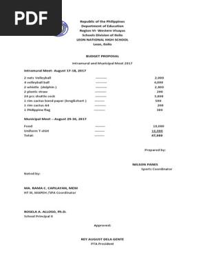 Budget Proposal