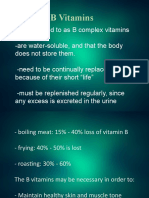 B Vitamins Intro