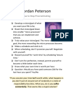 loop arbejdsløshed Målestok Jordan Peterson Procrastination Checklist | PDF