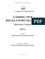 Gaming Site Regulatory Manual for Electronic Games Version 2 2