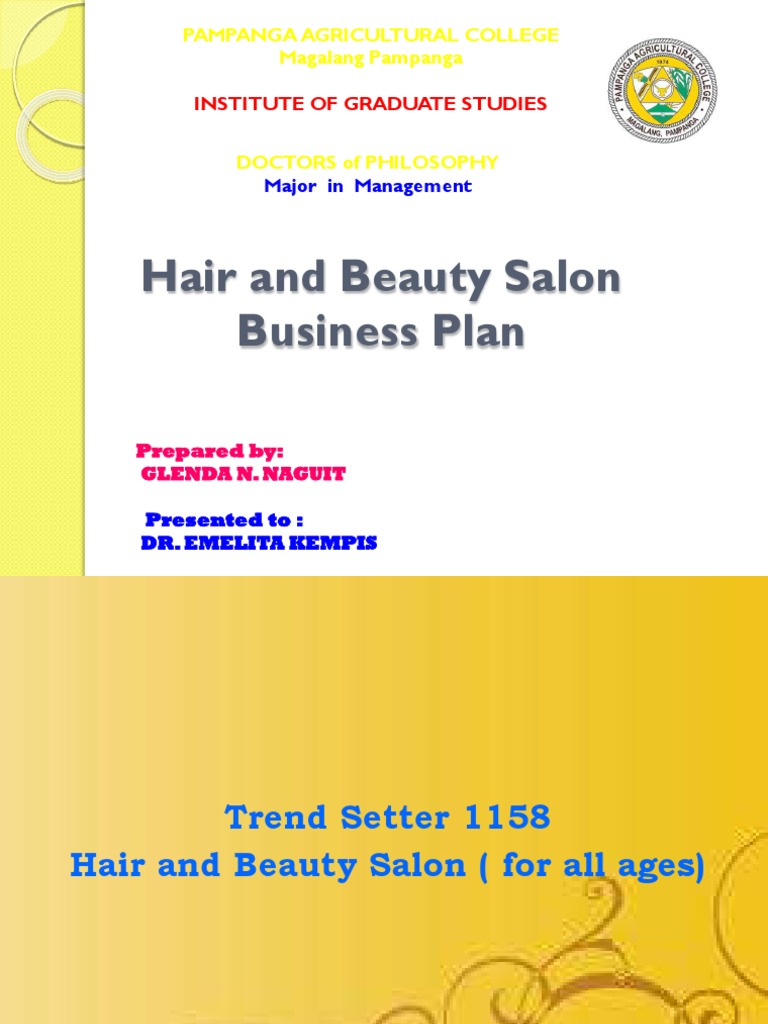hair cutting salon business plan