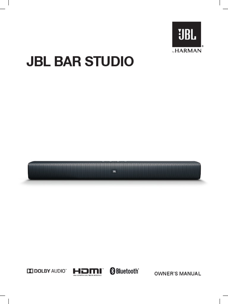 JBL Sound Bar Manual PDF Hdmi Bluetooth