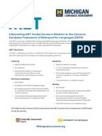 Interpreting MET Scaled Scores in Relation To The Common European Framework of Reference For Languages (CEFR)