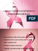 Samopalpacija Dojki, Važnost