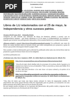 Libros de LIJ Relacionados Con El 25 de Mayo, La Independencia y Otros Sucesos Patrios. - La Memoria y El Sol