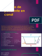 Calculo de Pendiente de Canal