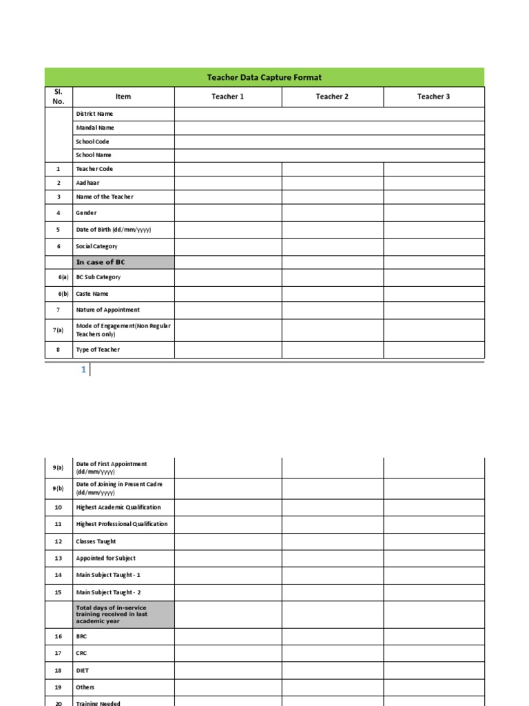 C DepartmentTSISMSCommonTeachers DCF Form and Instructions | Download ...
