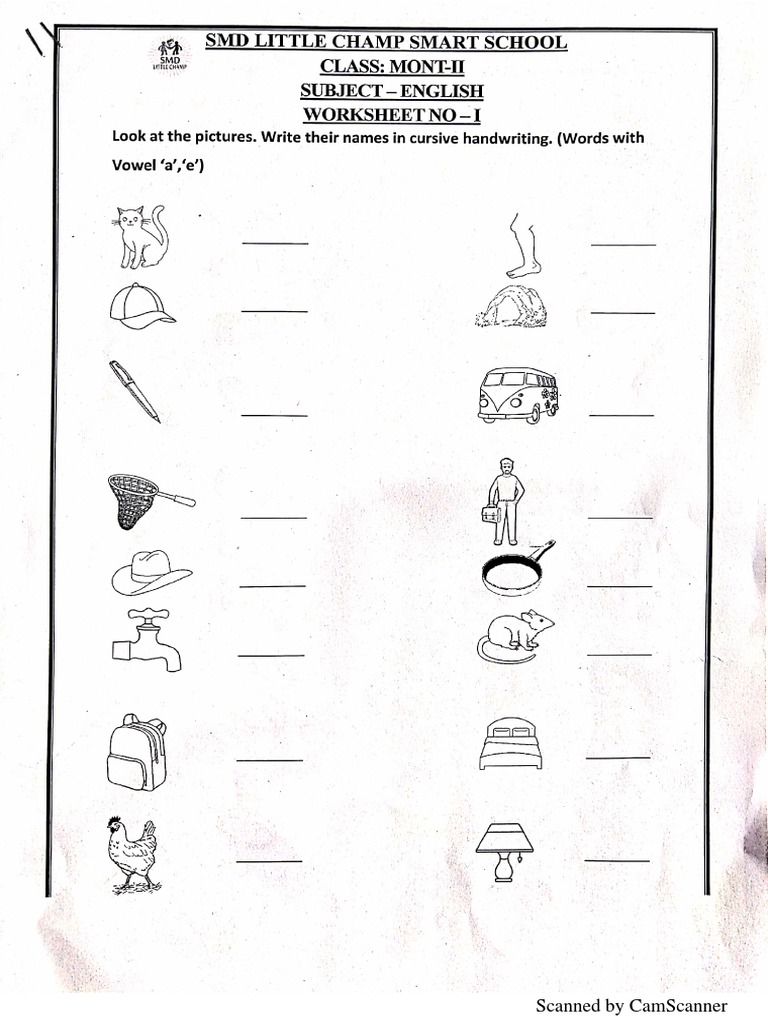 Worksheet for children