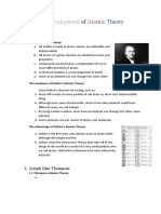 The Development of Atomic Theory