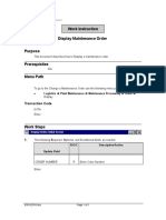 IW33- SAP Display PM Order