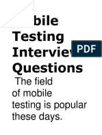 Mobile Testing Interview Questions: The Field of Mobile Testing Is Popular These Days