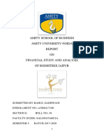 Amity School of Business Amity University-Noida ON Financial Study and Analysis of Bodhitree Jaipur