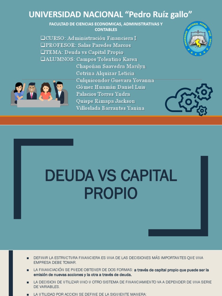 Deuda Vs Capital Propio | PDF | Apalancamiento (Finanzas) | Compartir ...