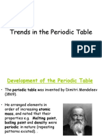 Trends in The Periodic Table