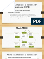 Matriz Cuantitativa de La Planificación Estratégica (MCPE