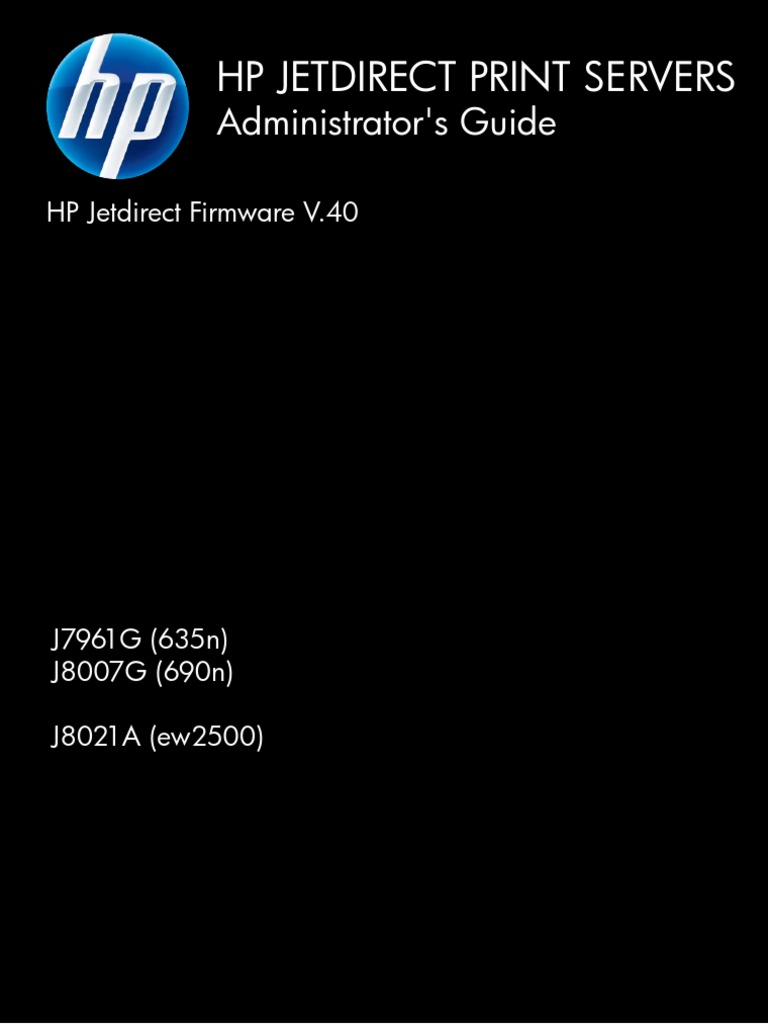 HP Jetdirect Ew2500 J8021a | PDF | File Transfer Protocol | Computer ...