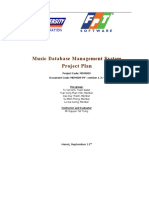 Music Database Management System Project Plan: Project Code: MDMS09 Document Code: MDMS09-PP