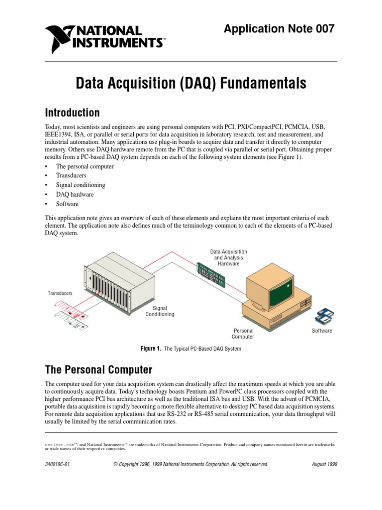 DAQ System Overview and Elements | PDF | Analog To Digital Converter ...