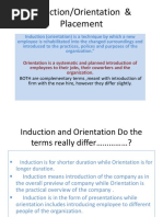 Induction/Orientation & Placement