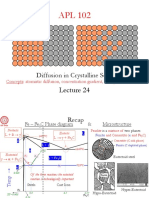 Diffusion in Crystalline Solis: Concepts: Atomistic Diffusion, Concentration Gradient, Steady-State Diffusion