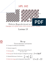 Defects (Imperfections) in Crystals: Concepts: Real Crystals, Surface Defect, Point Defects - Vacancy