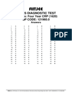 Answer - FIITJEE NSEJS Diagonostic Test - Conducted On - 25!7!16