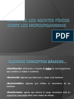 Acción de los agentes físicos sobre los microorganismos 