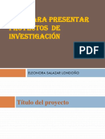 Estructura Del Proyecto de Investigación.