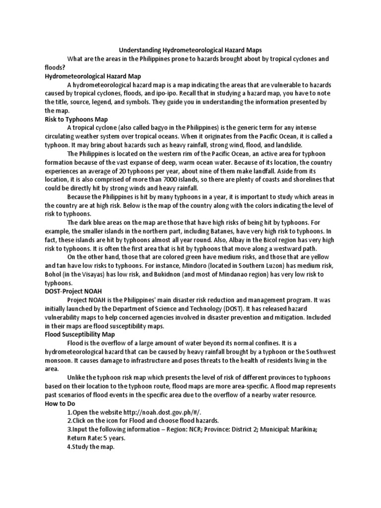 Hydrometeorological Hazard Maps in the Philippines | PDF | Tropical ...