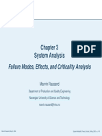 System Analysis: Failure Modes, Effects, and Criticality Analysis