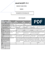 Fundamentos de Programación - Rubrica