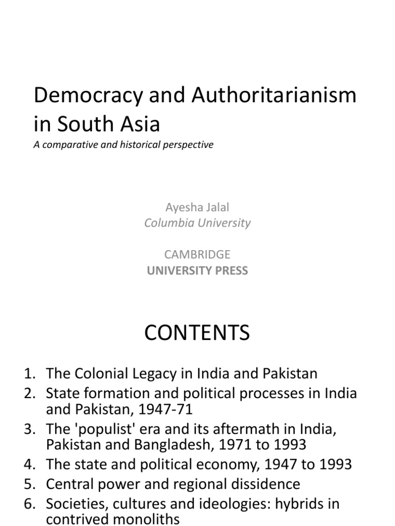 Democracy and Authoritarianism in South Asia | PDF | Social Science