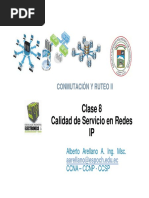 Clase 8 Calidad de Servicio en Redes IP: Conmutación Y Ruteo Ii