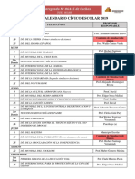 Calendario Cívico Escolar 2019