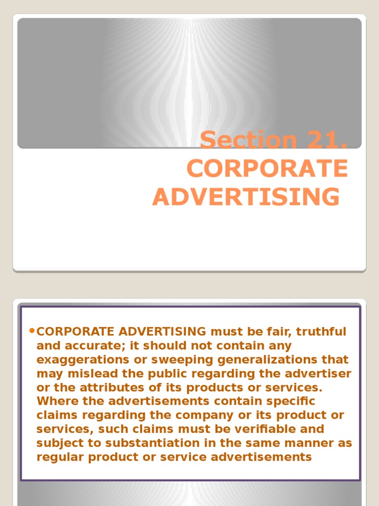 Guidelines for Corporate Advertising | PDF | Career & Growth