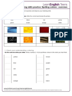 Listening Skills Practice: Spelling Colours - Exercises: Preparation