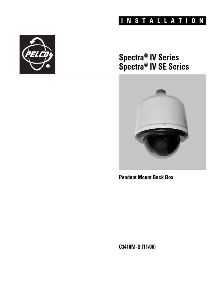 Pelco Espectra IV Manual PDF | PDF | Electrical Wiring | Manufactured Goods