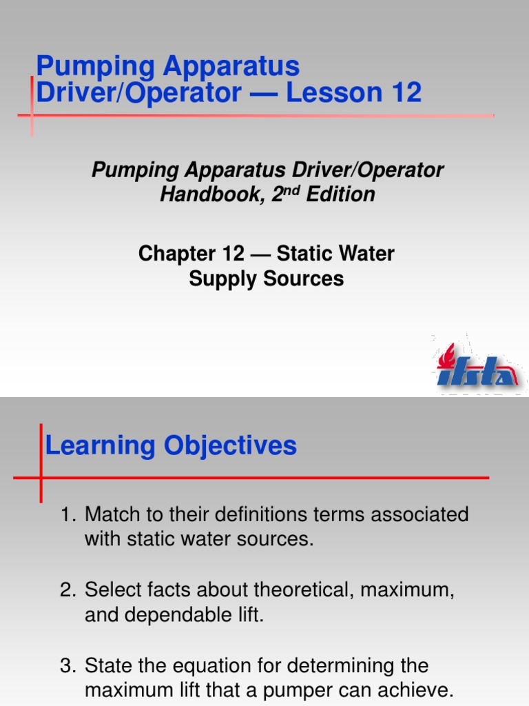 Static Water Supply for Fire Pumping | PDF | Fire Engine | Pressure