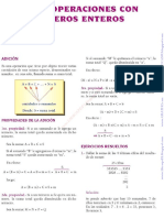 Aritmética básica: Las cuatro operaciones con números enteros