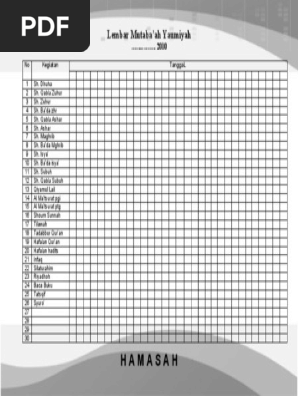 Lembar Mutabaah Harian