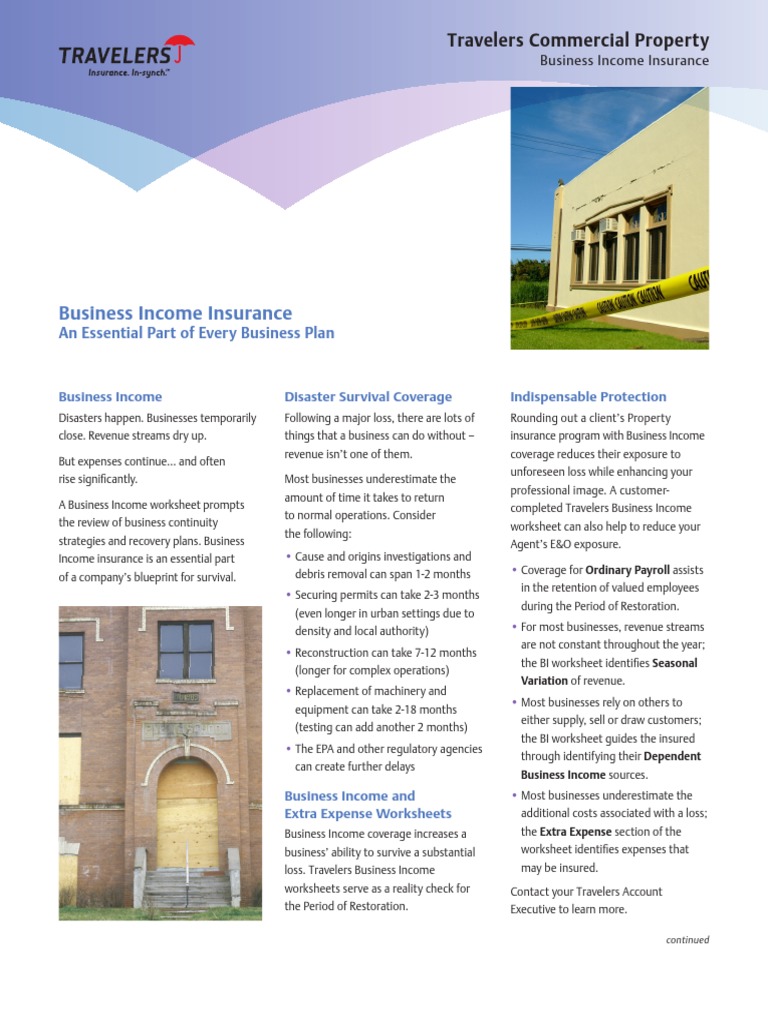 Business Income Sell Sheet 12.08 | PDF | Insurance | Expense