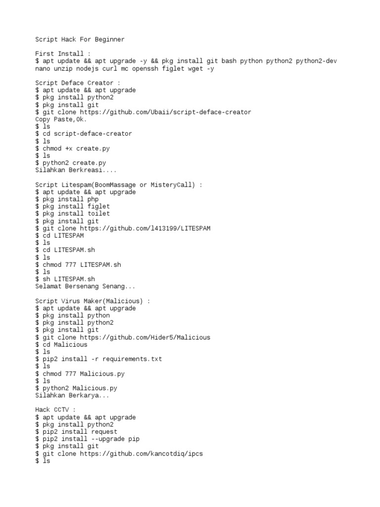 My Own Script Hack PDF Software Engineering Unix Software