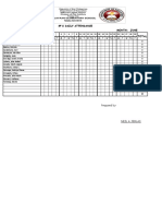 4P'S Daily Attendance Grade & Sec.: Aquamarine Month: June Pupil's Name Total