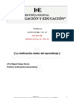 (La Motivación Motor Del Aprendizaje) : Número 26 Agosto de 2006 - Vol. Iii